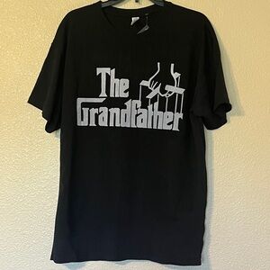Brisco Brands The Grandfather (The Godfather Movie Logo) XL Black Graphic Tee